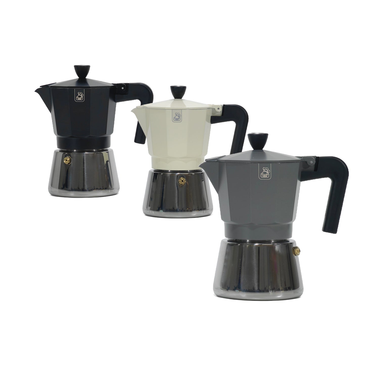 GUSTO CASA - Caffettiera 3 tazze Cèline - Compatibile con fondo ad induzione